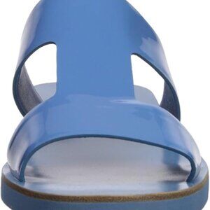Via Spiga Women's Blanka Flat Sandal, Sky Patent Leather, 6.5 M US